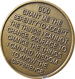 Nothing Changes If Nothing Changes Pink Butterfly Flower Serenity Prayer Medallion