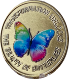 Transformation Unlocks The Beauty Of Butterflies Rainbow Butterfly Serenity Prayer Medallion