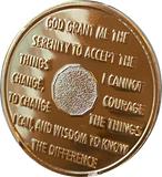 10 Year AA Medallion Premium 22k Bi-Plate Gold Plated Sobriety Chip