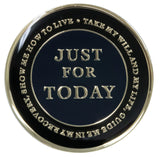 1 Year NA Style Clean Time Medallion Amethyst Purple Crystal Black Tri-Plate Chip