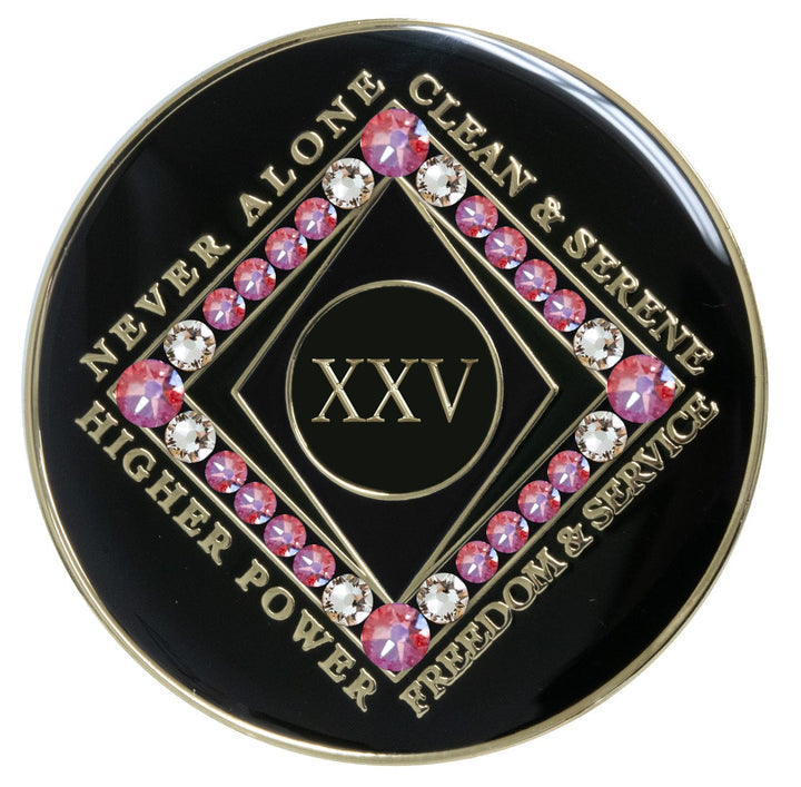 【サイン入りオリジナル】リカルド・ゴンザレス　A Time To Shine 25 Year NA Style Clean Time Medallion Pink Rose Crystal Black Tri