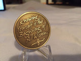 Things Do Not Change We Do Medallion Chip Coin Bronze Wisdom - RecoveryChip