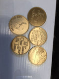 AA Alcoholics Anonymous Recovery Serenity Chip Medallion Set Of 5 Coins Bronze - RecoveryChip