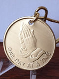 Praying Hands Serenity Prayer Key Chain Keytag AA Chip Medallion NA Recovery - RecoveryChip