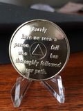 AA Founders Camo Black Nickel Plated Any Year 1 - 65 Medallion Chip Bill W Dr Bob - RecoveryChip