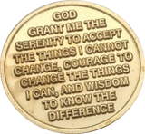 Change Is The Essence Of Life Bronze Butterfly Medallion Serenity Prayer Chip - RecoveryChip