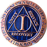 Popular 1 Year AA Medallions Gold Plated Sobriety Chips In Various Colors - RecoveryChip