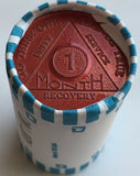 Bulk Roll Pack of 25 Aluminum AA Medallions Month 1 2 3 4 5 6 7 8 9 10 11 or 24 Hours