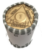 Bulk Wholesale Lot of 25 Bronze AA Medallions Month 1 - 11  or 18 Alcoholics Anonymous Sobriety Chips - RecoveryChip