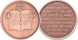 Step 4 Copper Twelve Step Medallion AA NA Recovery 12 Steps Serenity Prayer - RecoveryChip