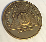 Lot of 20 Serenity Prayer Bronze Medallions AA Alcoholics Anonymous Chip Coins - RecoveryChip