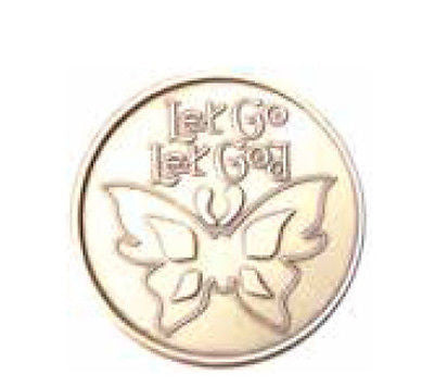Let Go Let God Butterfly Serenity Prayer Bronze Recovery Medallion Coi ...