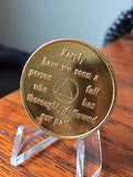 AA Founders Chip Gold Plated Purple Alcoholics Anonymous Medallion Any Year 1 - 65 - RecoveryChip