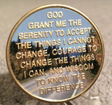 Ride Sober Ride Free Flames & Black Eagle Recovery Medallion Coin Chip Colored - RecoveryChip