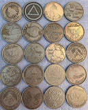 Serenity Prayer Bronze Medallion AA Alcoholics Anonymous Chip Coin Recovery Qt 1 - RecoveryChip