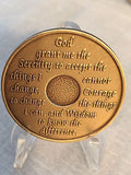Lot of 5 Alcoholics Anonymous AA Bronze 1 2 3 6 9 Month Medallions Chips Coins - RecoveryChip