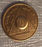 Set of 2 Alcoholics Anonymous 30 Day Recovery Coin Chip Medallion Token AA Days - RecoveryChip