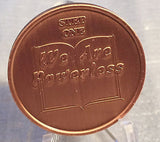 Step 1 Copper Twelve Step Medallion AA NA Recovery 12 Steps Serenity Prayer Chip - RecoveryChip