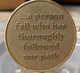 Man On A Bed Three Men Bronze Recovery Medallion Chip AA Alcoholics Anonymous - RecoveryChip