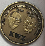 Engraved Personalized AA Founders Bill & Bob Bronze Medallion Sobriety Chip - RecoveryChip