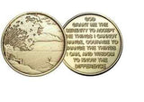 Serenity Prayer Medallion Recovery Coin AA NA Alcoholics Anonymous Chip Bronze - RecoveryChip