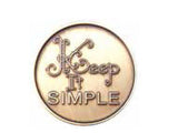 Keep It Simple Serenity Prayer Bronze Recovery Medallion Coin AA NA Chip - RecoveryChip