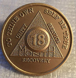 Lot of 20 Serenity Prayer Bronze Medallions AA Alcoholics Anonymous Chip Coins - RecoveryChip