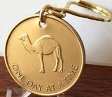 Camel One Day At A Time Key Chain Tag Medallion Chip AA Alcoholics Anonymous - RecoveryChip