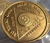 Serenity Prayer Bronze Medallion AA Alcoholics Anonymous Chip Coin Recovery Qt 1 - RecoveryChip