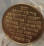 But For The Grace of God Serenity Prayer Medallion Chip Coin AA NA Praying Hands - RecoveryChip