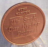 Step 11 Copper Twelve Step Medallion AA NA Recovery 12 Steps Serenity Prayer - RecoveryChip