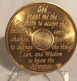 Purple & Gold Plated Any Year 1 - 65 AA Chip Alcoholics Anonymous Medallion Coin - RecoveryChip