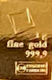 1 Gram Valcambi Gold Bar Taken From Combibar