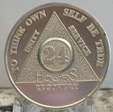 .999 Fine Silver Any Year 1 - 30 35 40 45 50 55 60 AA Alcoholics Anonymous Medallion - RecoveryChip