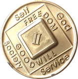 2 Year NA Bronze Medallion Official Narcotics Anonymous Clean Time Sobriety Chip
