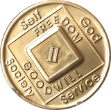 2 Year NA Bronze Medallion Official Narcotics Anonymous Clean Time Sobriety Chip