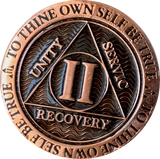 Missing E in Servic 2 Year Copper Plated AA Medallion Reflex Black Design By Recoverychip.com