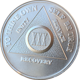30 Year AA Medallion .999 Fine Silver Sobriety Chip