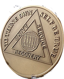 Engravable 36 Year AA Medallion Large Heavy Bronze – 1½” Challenge Coin Size Sobriety Chip