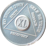 .999 Fine Silver Any Year 1 - 30 35 40 45 50 55 60 AA Alcoholics Anonymous Medallion - RecoveryChip