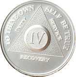 .999 Fine Silver Any Year 1 - 30 35 40 45 50 55 60 AA Alcoholics Anonymous Medallion - RecoveryChip