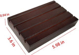 4 Row Wood Coin Display Stand Holds 16 AA Medallions 6x3.5