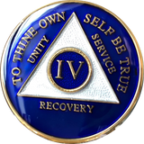 1 - 50 Year or 18 Month Blue Tri-Plate AA Medallion - RecoveryChip