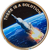 There is A Solution Color AA Rocketed Into A 4th Dimension Sobriety Chip