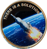 There is A Solution Color AA Rocketed Into A 4th Dimension Sobriety Chip