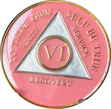 1 - 40 Year AA Medallion Reflex Pink Gold Plated RecoveryChip Design