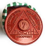 Bulk Roll Pack of 25 Aluminum AA Medallions Month 1 2 3 4 5 6 7 8 9 10 11 or 24 Hours