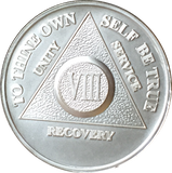 .999 Fine Silver Any Year 1 - 30 35 40 45 50 55 60 AA Alcoholics Anonymous Medallion - RecoveryChip