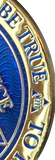 8 Year AA Medallion Reflex Blue Gold Plated Alcoholics Anonymous RecoveryChip Design - RecoveryChip