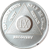 .999 Fine Silver Any Year 1 - 30 35 40 45 50 55 60 AA Alcoholics Anonymous Medallion - RecoveryChip